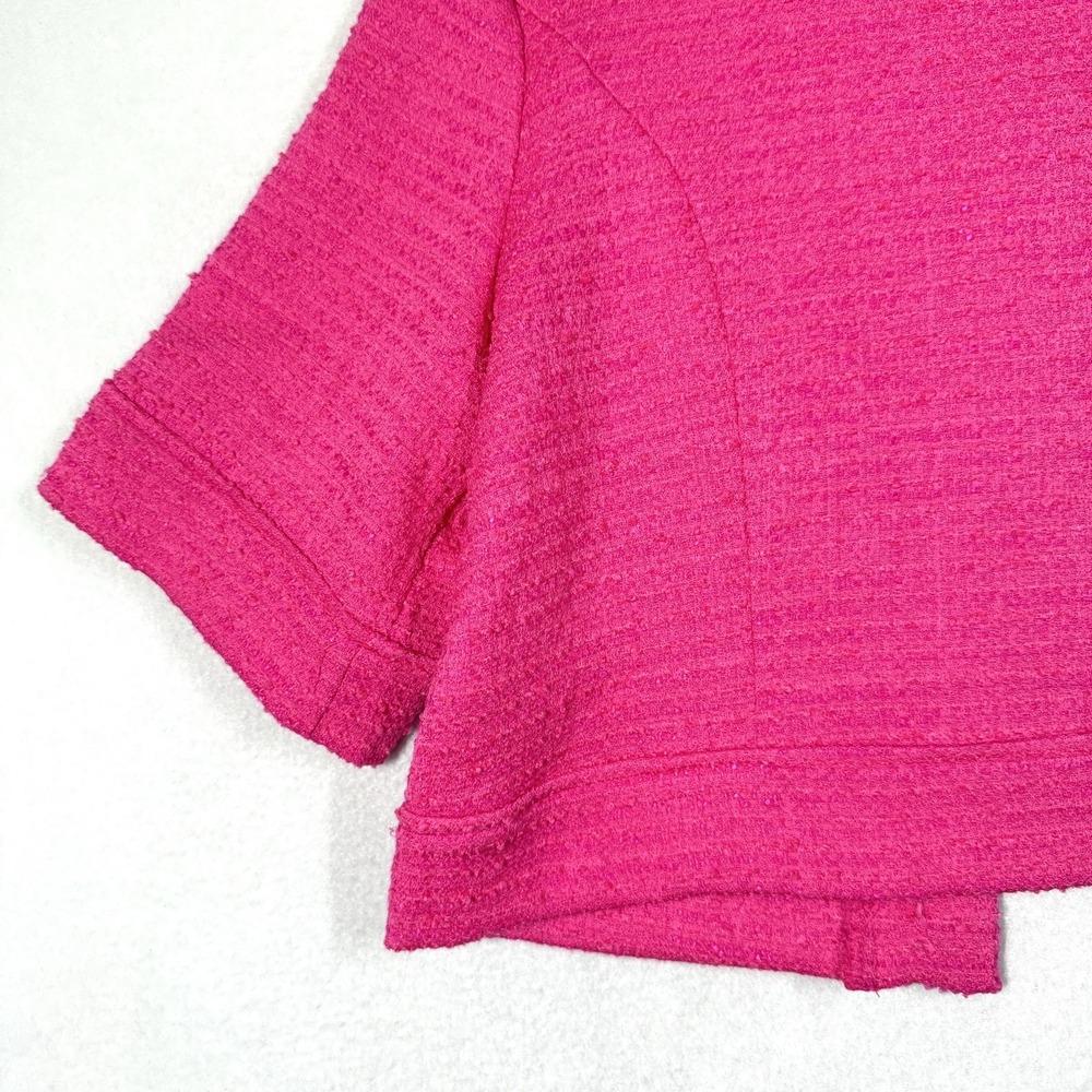 Joseph Ribkoff Jacket Women 10 Boucle Cropped Pink Button Detail Career $285 NWT - Picture 8 of 15